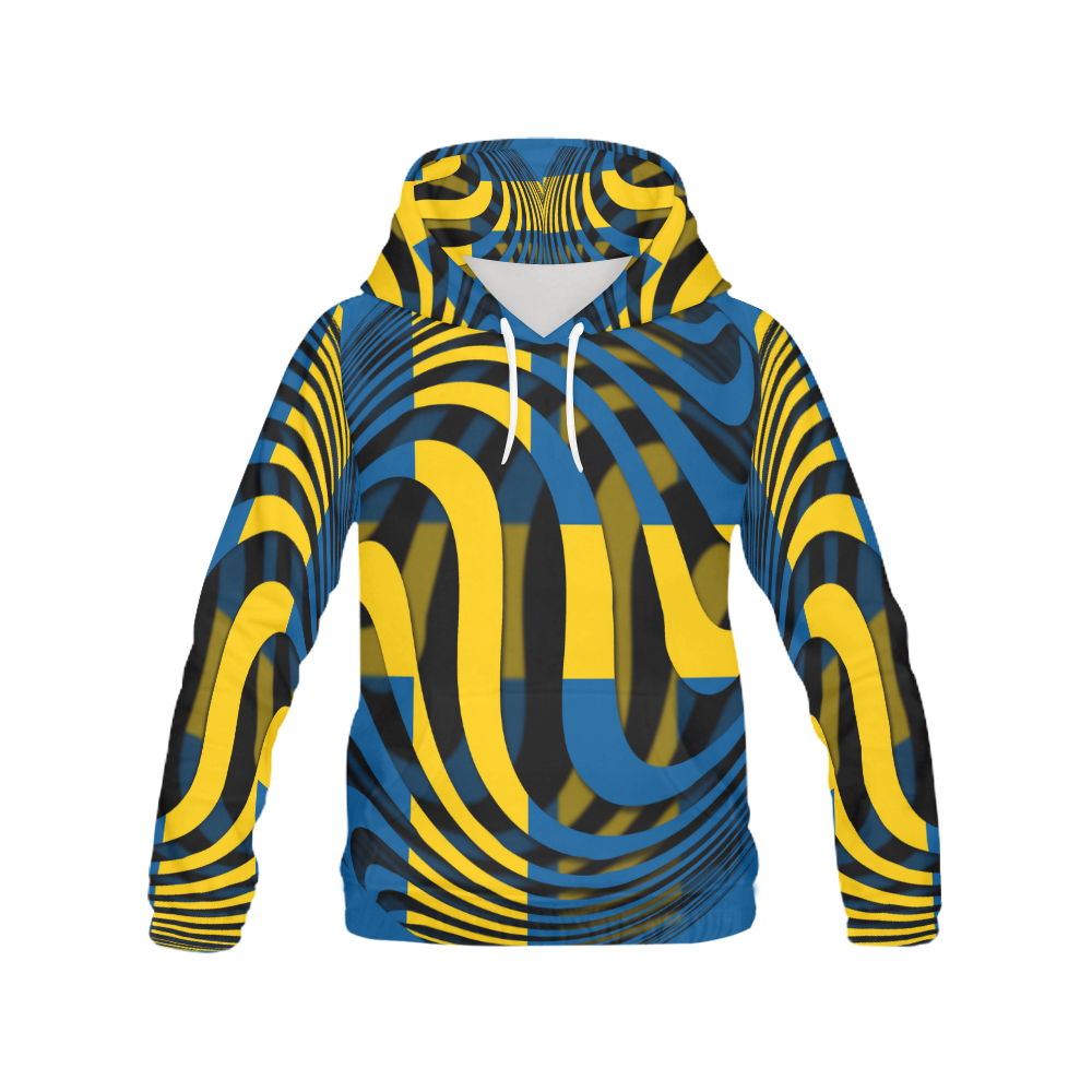 The Flag of Sweden All Over Print Hoodie for Men (USA Size) (Model H13)