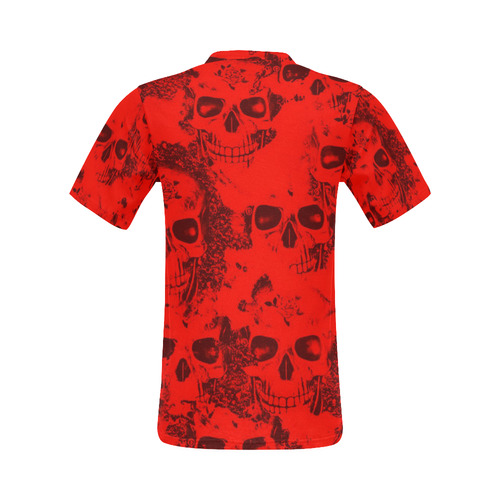 cloudy Skulls red by JamColors All Over Print T-Shirt for Men (USA Size) (Model T40)