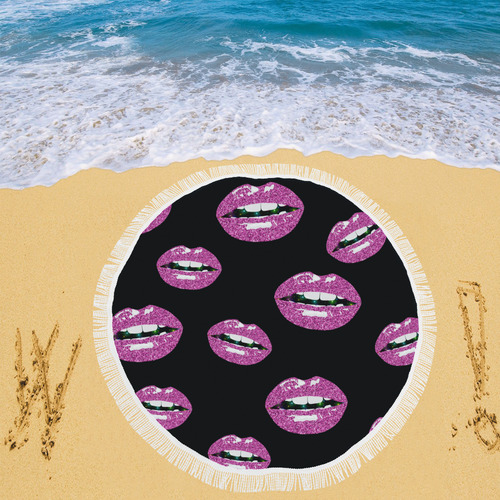 Glittery Kiss Circular Beach Shawl 59"x 59"