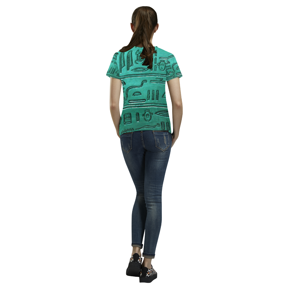 Hieroglyphs20161232_by_JAMColors All Over Print T-Shirt for Women (USA Size) (Model T40)