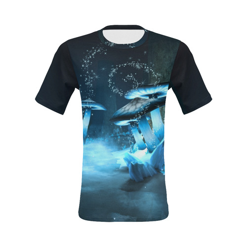 Blue Ice Fairytale World All Over Print T-Shirt for Men (USA Size) (Model T40)