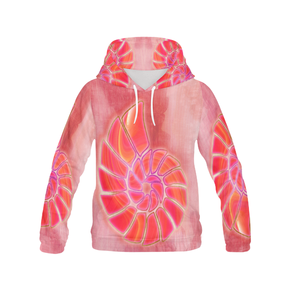 pink wash nautilus All Over Print Hoodie for Women (USA Size) (Model H13)