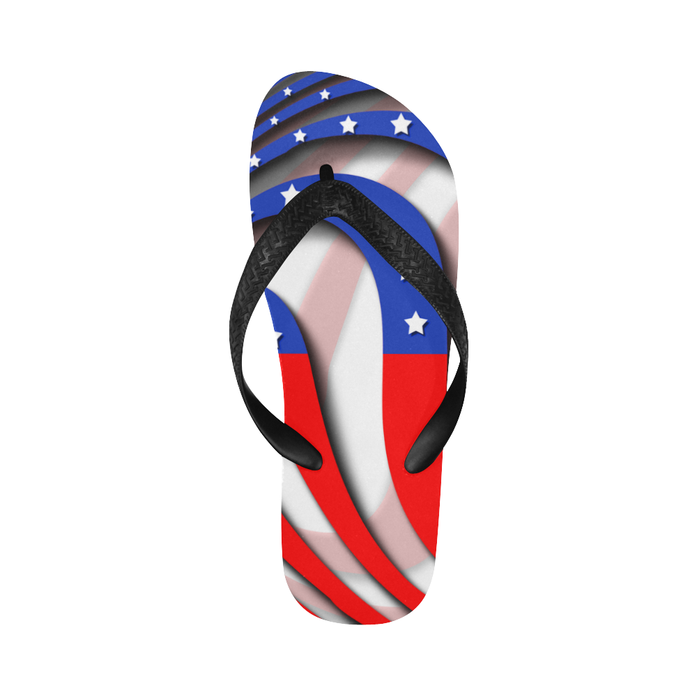 Flag of United States of America Flip Flops for Men/Women (Model 040)