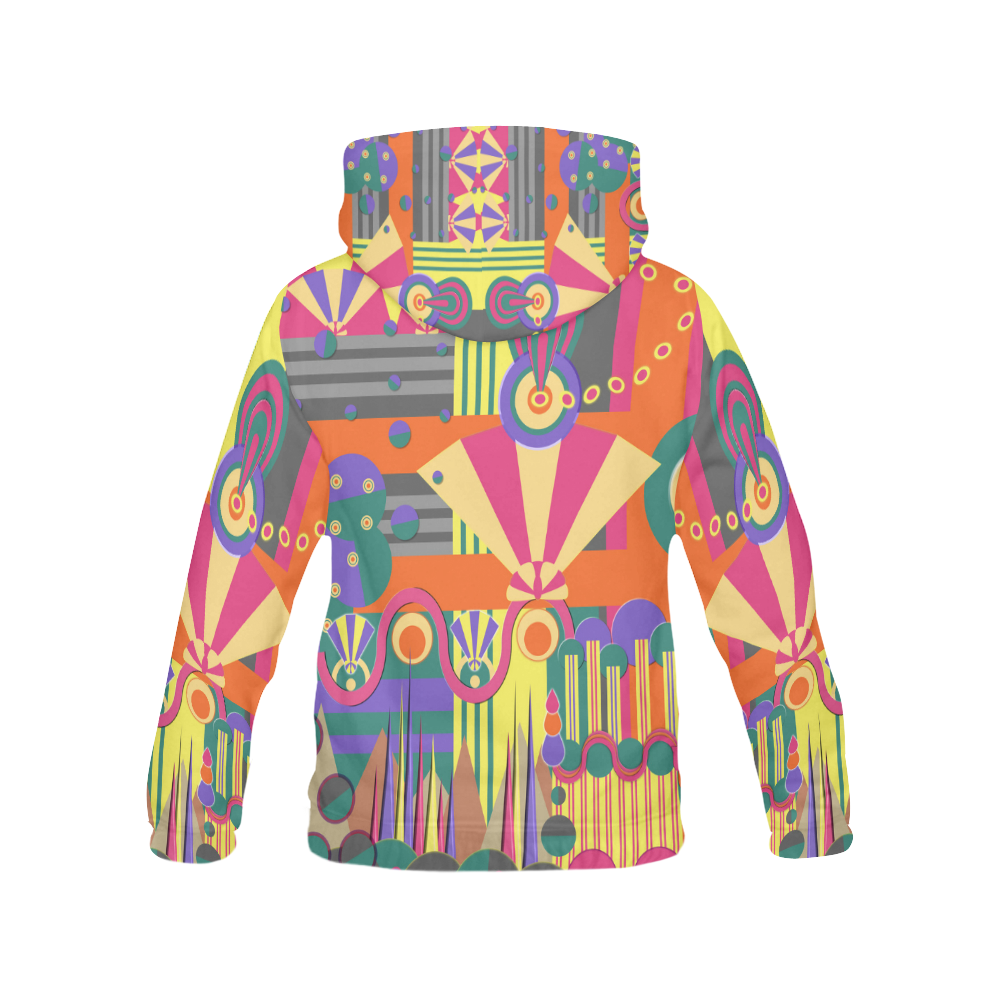 Art Deco Shapes and Colours All Over Print Hoodie for Men (USA Size) (Model H13)