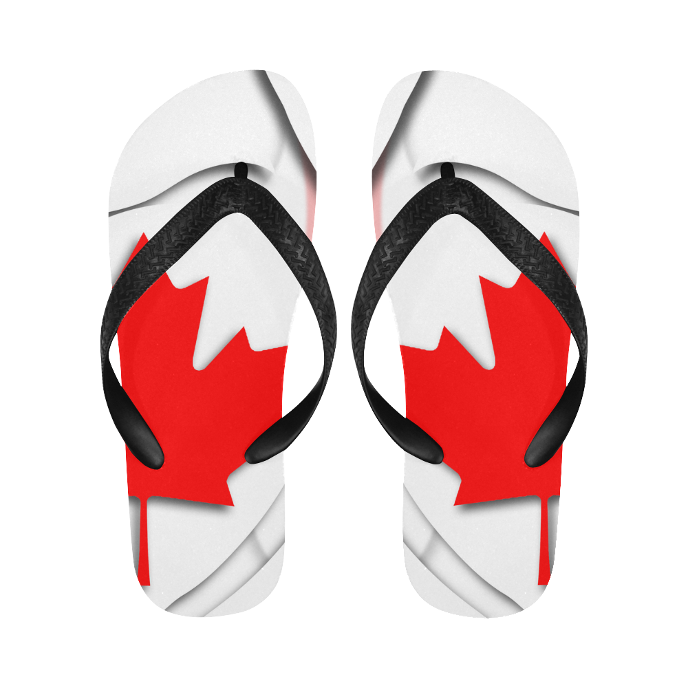 Flag of Canada Flip Flops for Men/Women (Model 040)