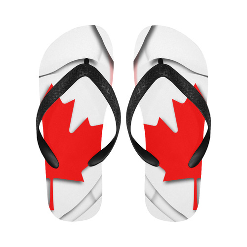Flag of Canada Flip Flops for Men/Women (Model 040)