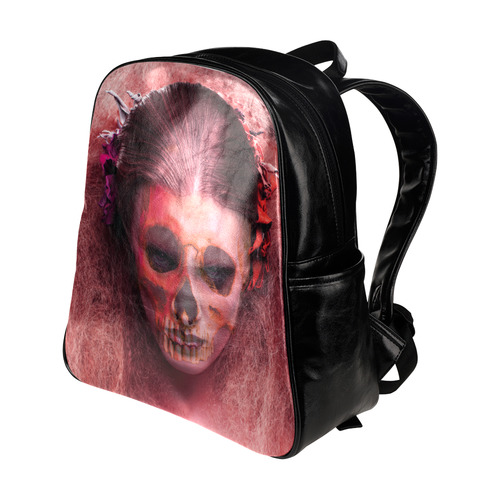 Scary Girl Multi-Pockets Backpack (Model 1636)