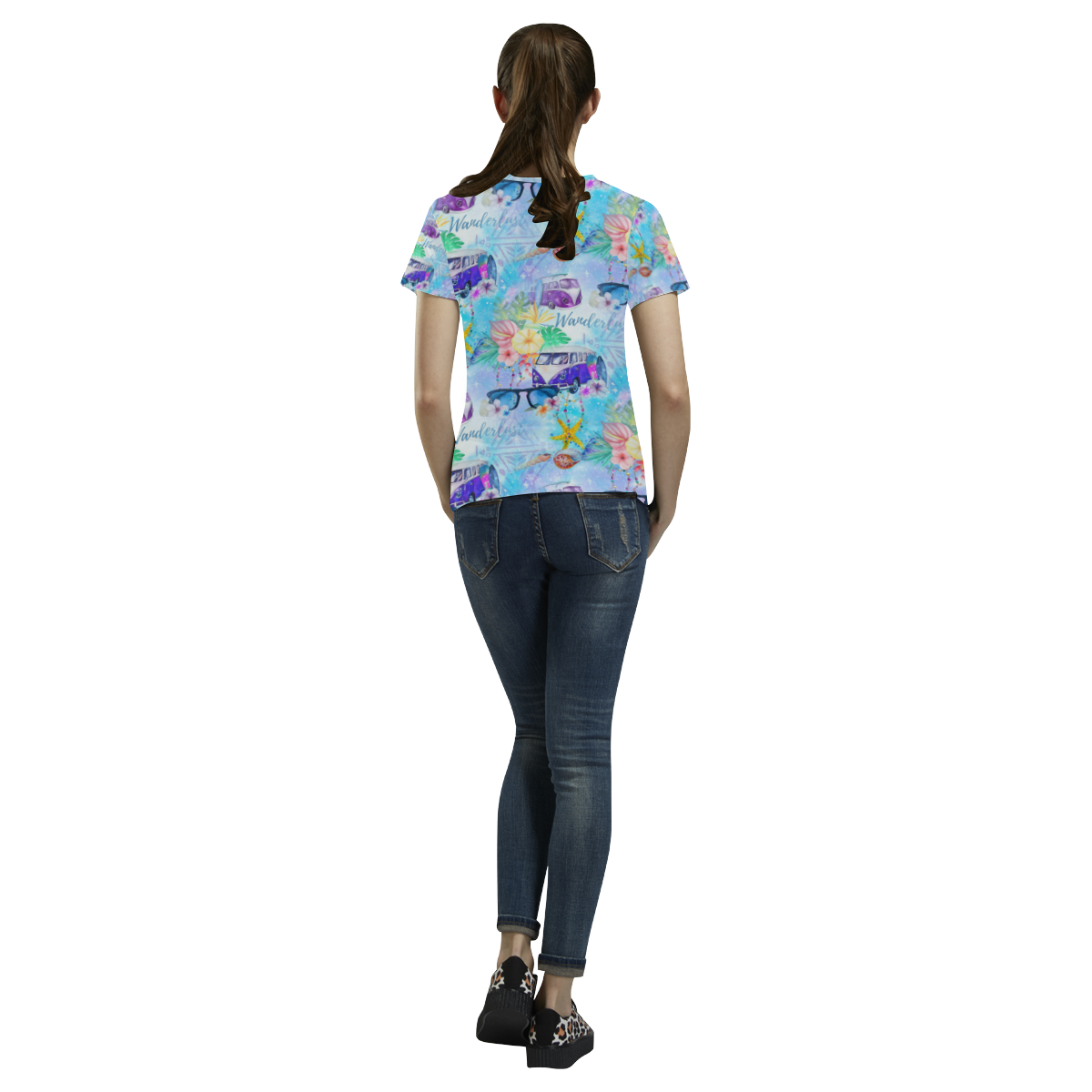 Bohemian Summer All Over Print T-Shirt for Women (USA Size) (Model T40)
