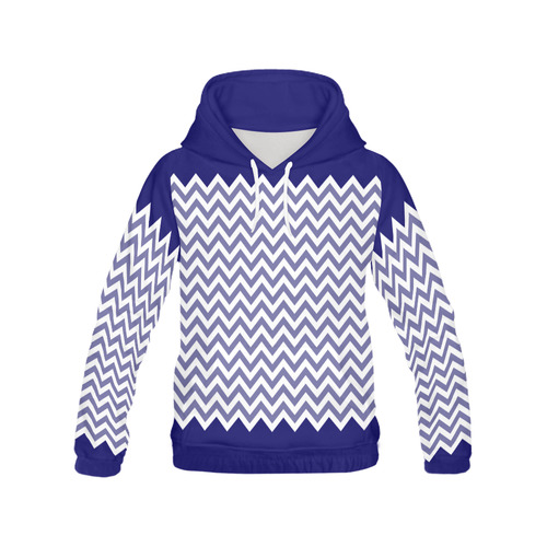 HIPSTER zigzag chevron pattern white All Over Print Hoodie for Men (USA Size) (Model H13)