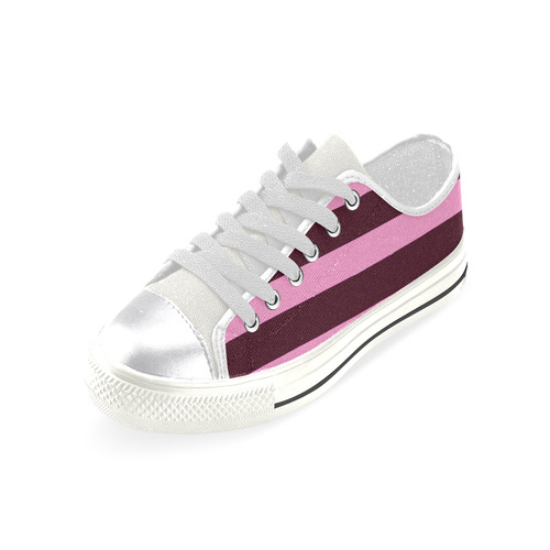DESIGNERS SHOES / With luxury stripes Women's Classic Canvas Shoes (Model 018)