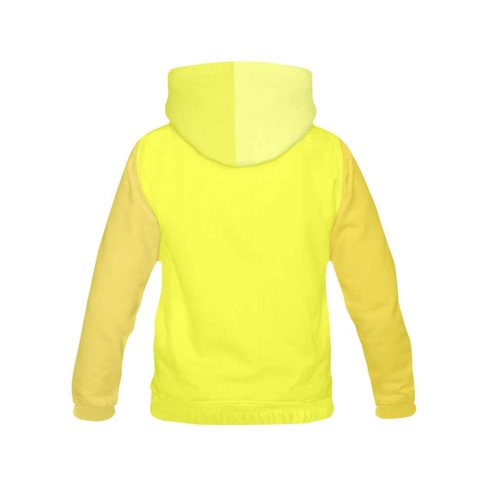 I love Yellow All Over Print Hoodie for Men (USA Size) (Model H13)