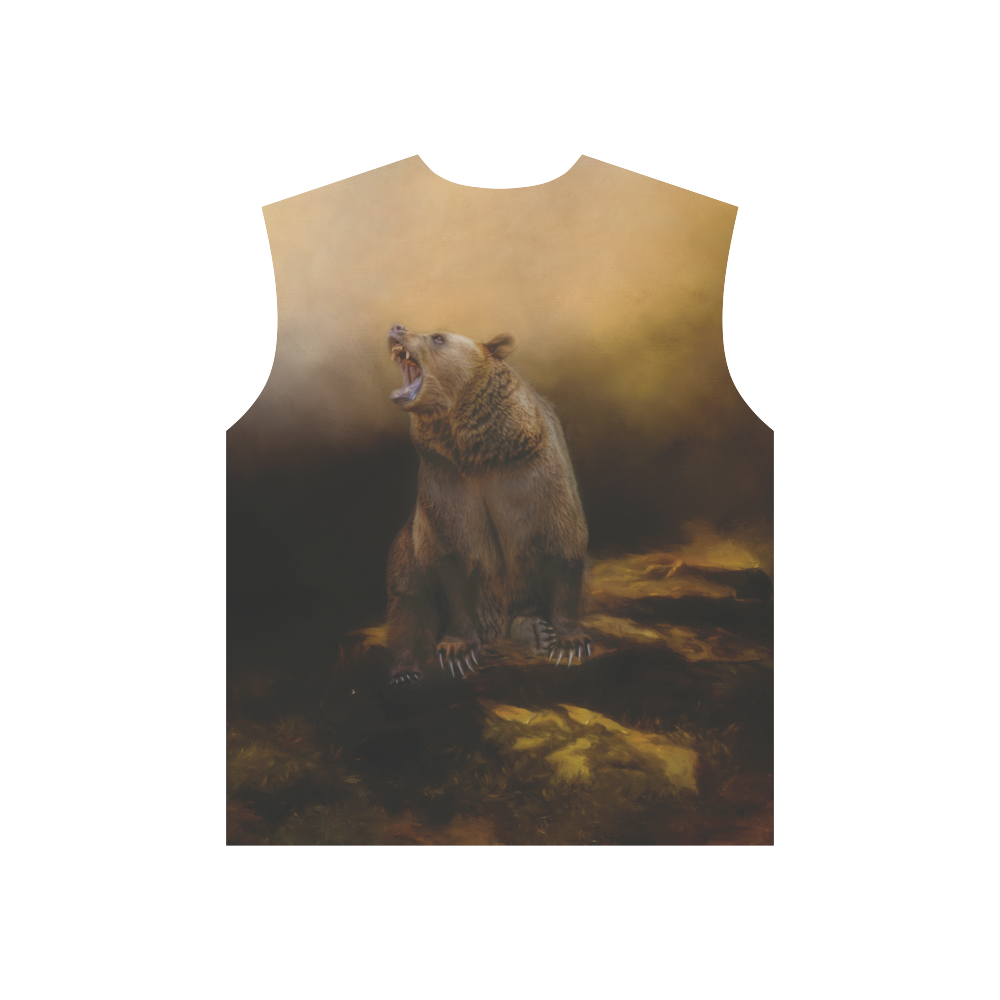 allover2 Roaring grizzly bear All Over Print T-Shirt for Men (USA Size) (Model T40)