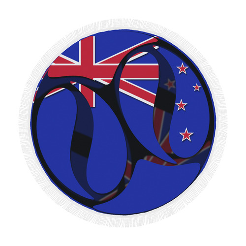The Flag of New Zealand Circular Beach Shawl 59"x 59"