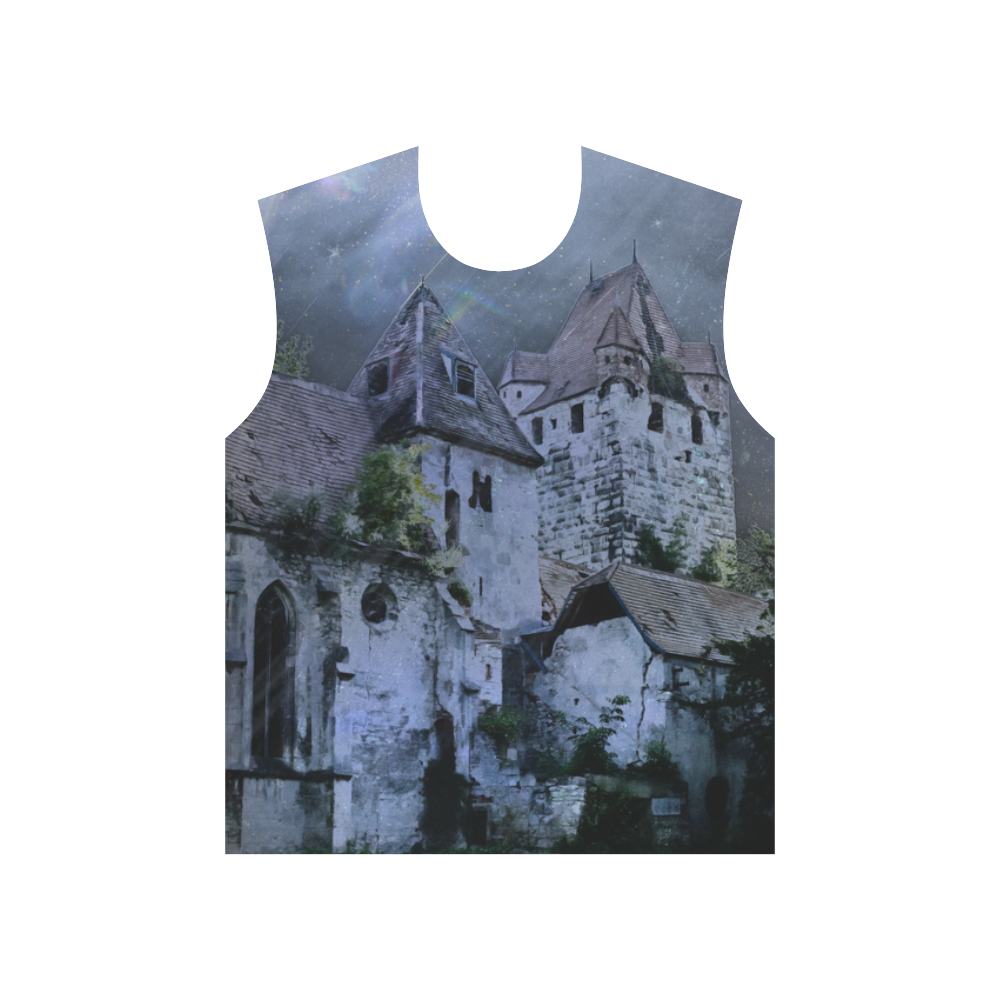 Creepy gothic halloween haunted castle in night All Over Print T-Shirt for Men (USA Size) (Model T40)