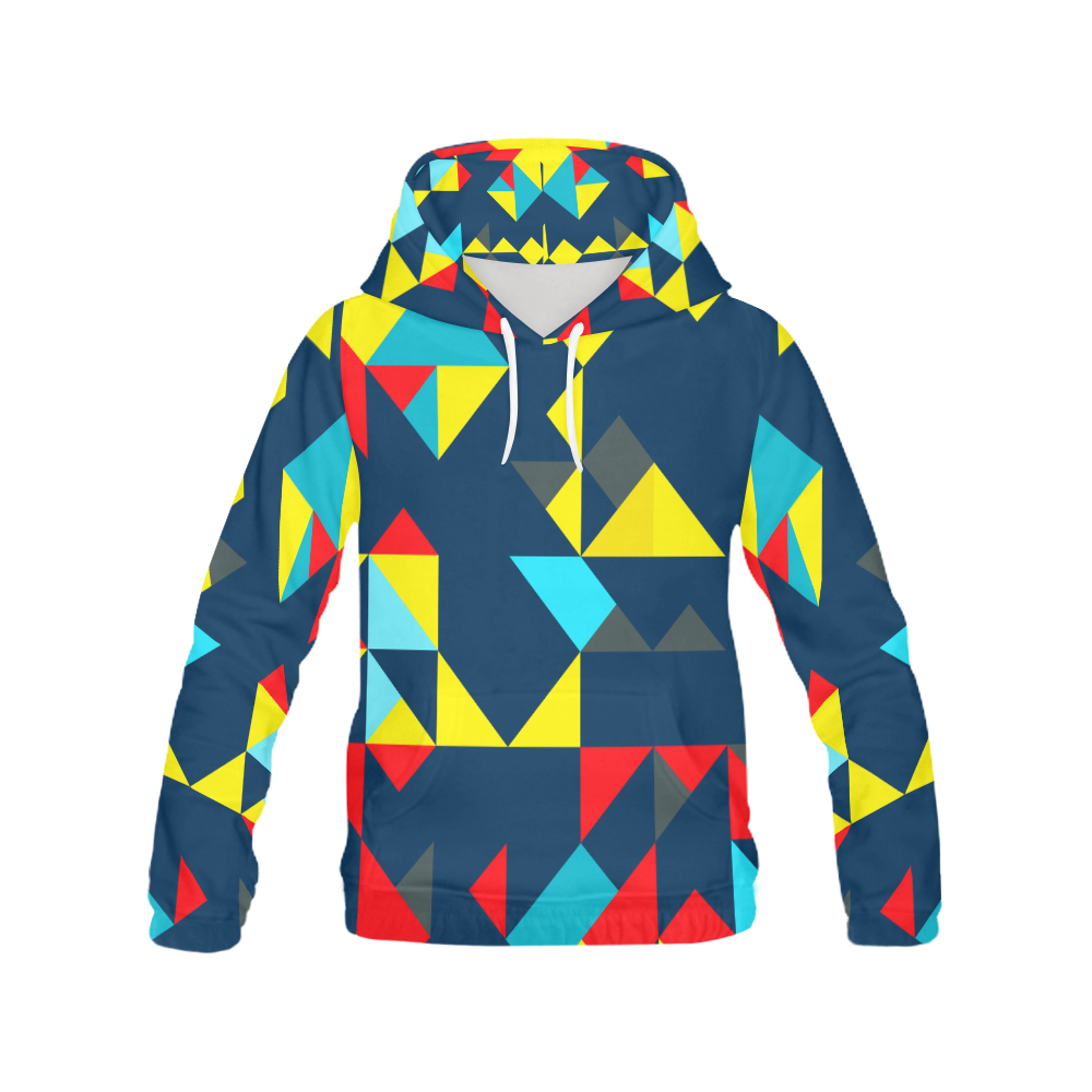 Shapes on a blue background All Over Print Hoodie for Men (USA Size) (Model H13)