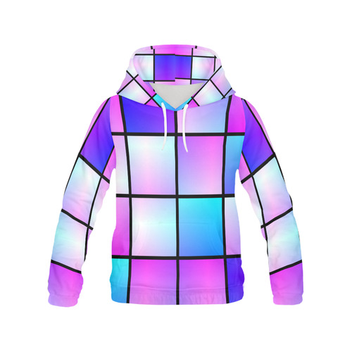 Gradient squares pattern All Over Print Hoodie for Women (USA Size) (Model H13)