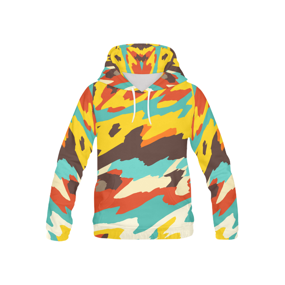 Wavy retro  texture All Over Print Hoodie for Kid (USA Size) (Model H13)
