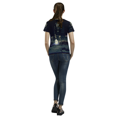 Night of the Zombies All Over Print T-Shirt for Women (USA Size) (Model T40)