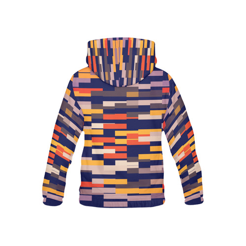 Rectangles in retro colors All Over Print Hoodie for Kid (USA Size) (Model H13)