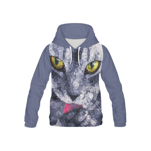 cat tongue All Over Print Hoodie for Kid (USA Size) (Model H13)
