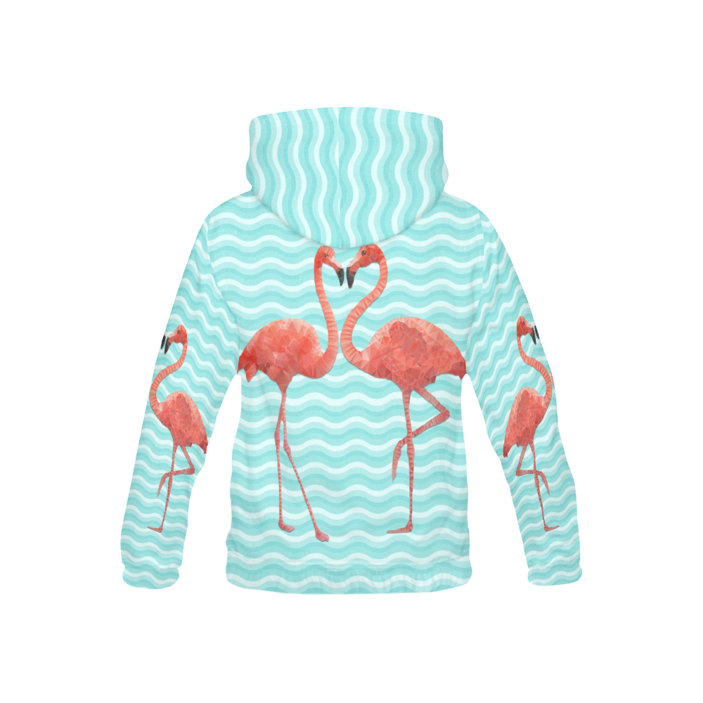 flamingo love All Over Print Hoodie for Kid (USA Size) (Model H13)