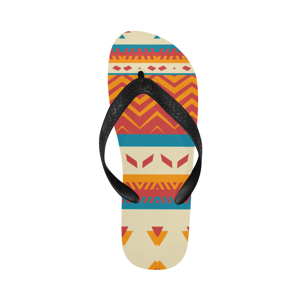 Tribal shapes Flip Flops for Men/Women (Model 040)