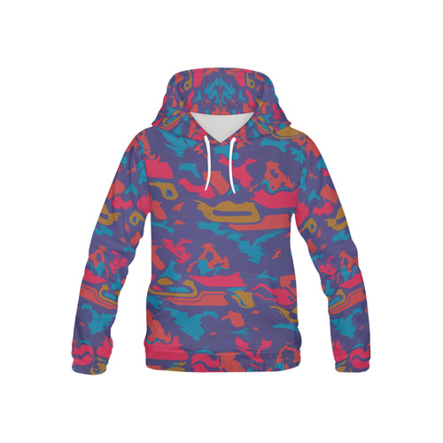 Chaos in retro colors All Over Print Hoodie for Kid (USA Size) (Model H13)