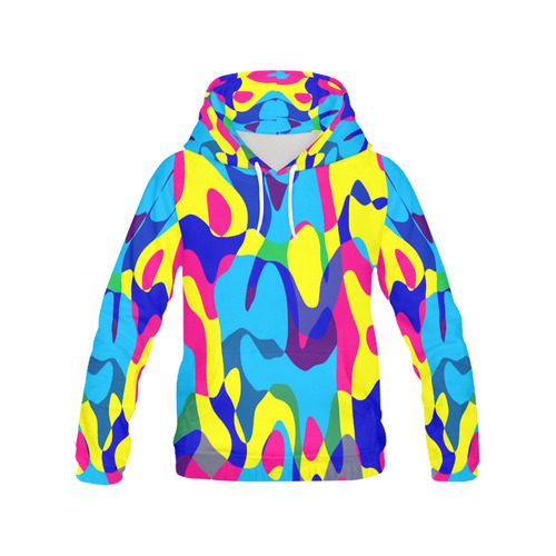 Colorful chaos All Over Print Hoodie for Women (USA Size) (Model H13)