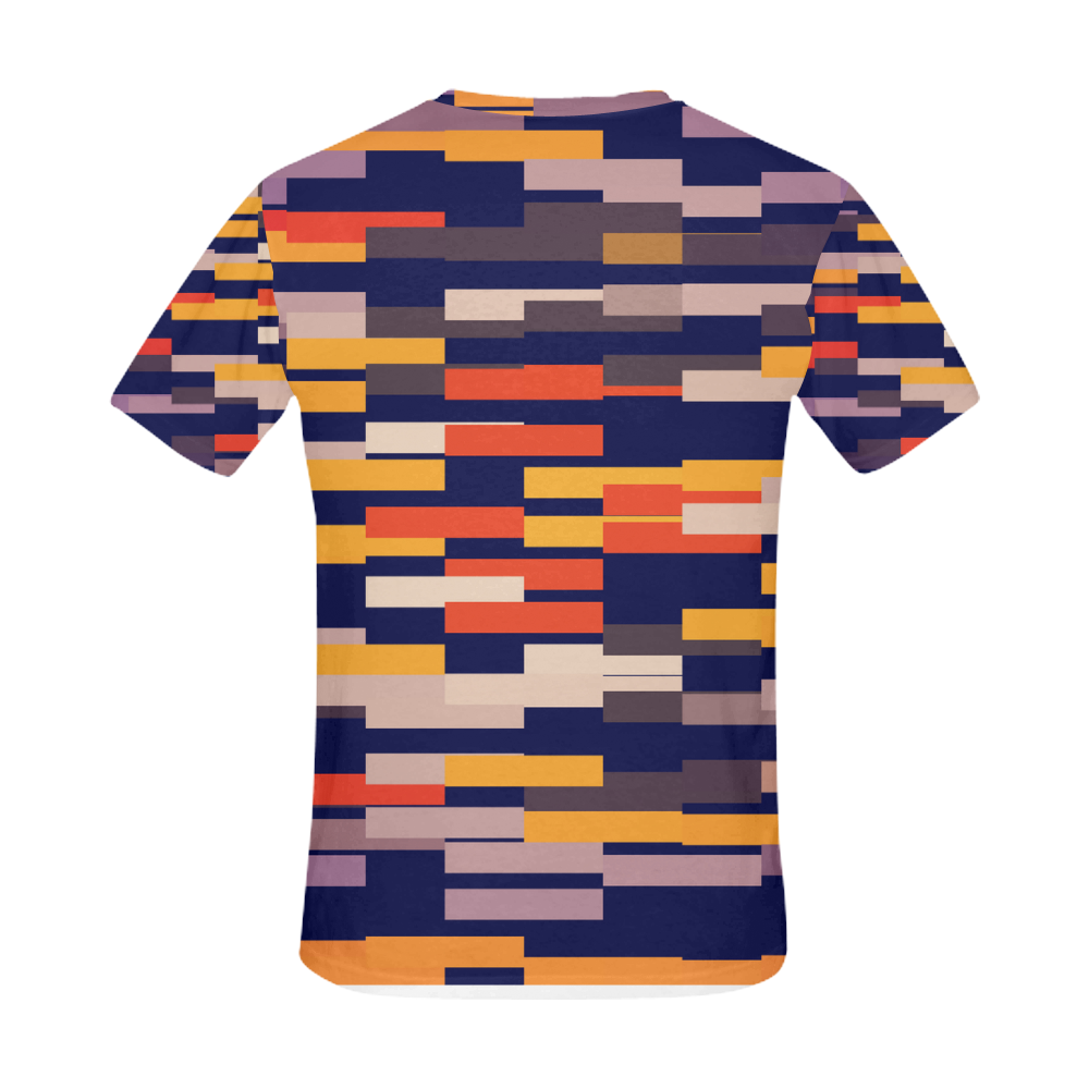 Rectangles in retro colors All Over Print T-Shirt for Men (USA Size) (Model T40)