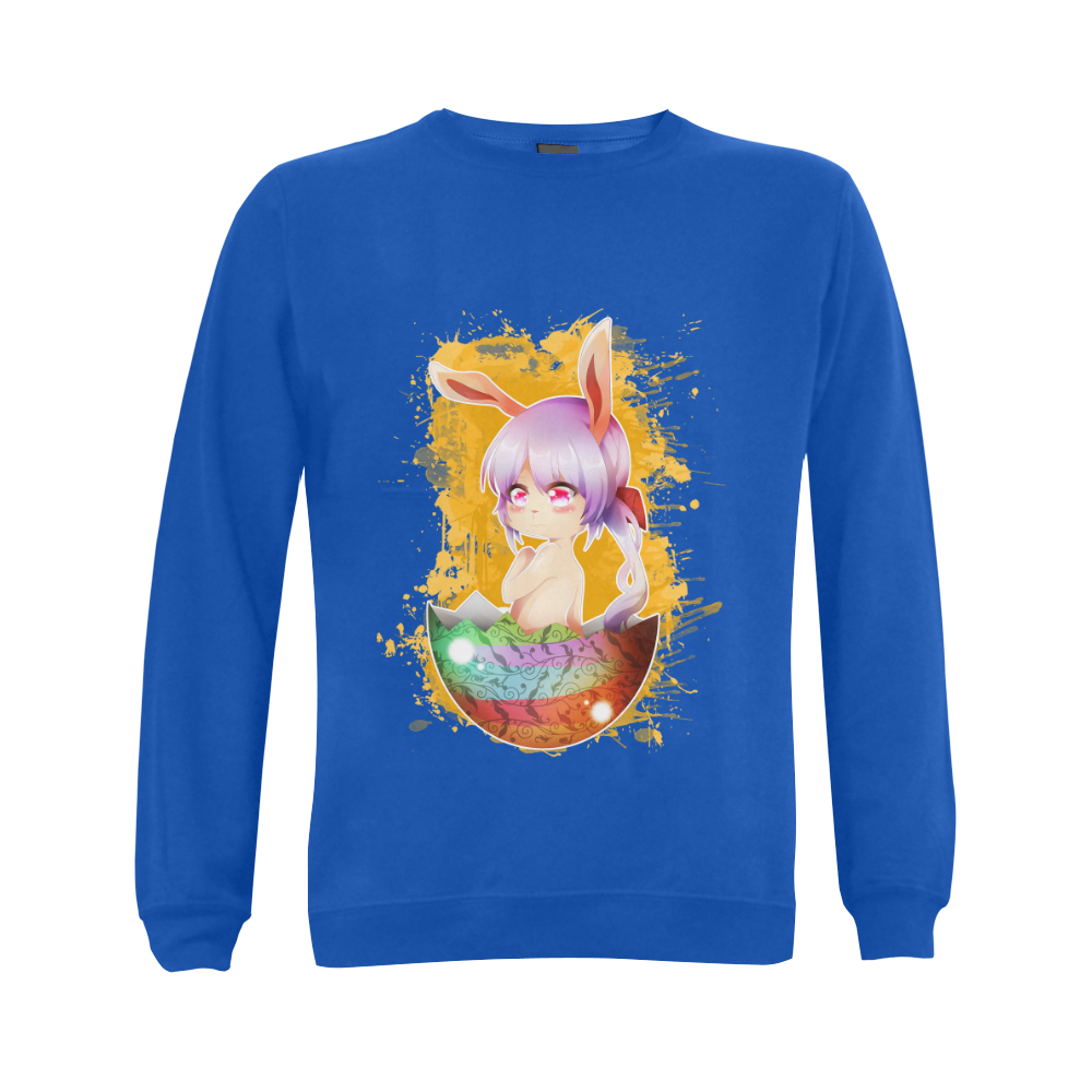 Easter Bunny Girl Gildan Crewneck Sweatshirt(NEW) (Model H01)