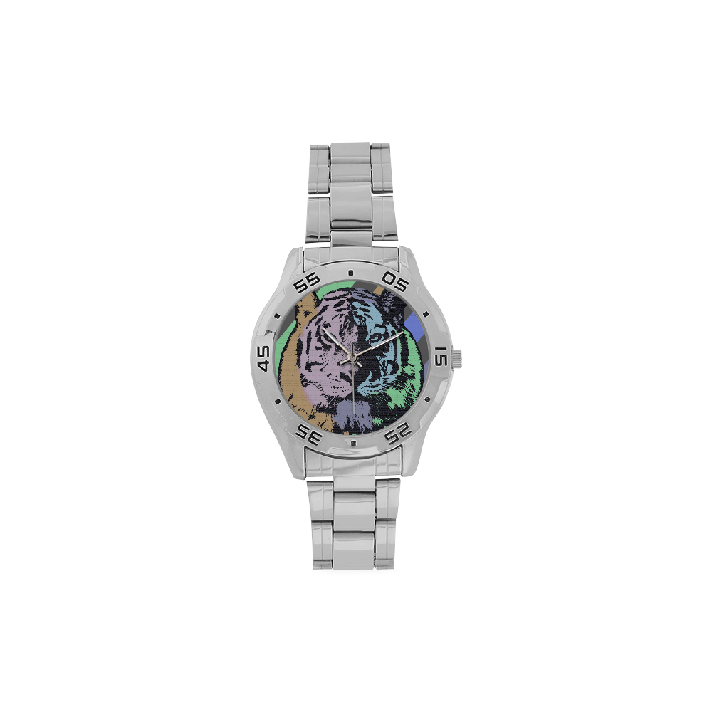 TIGER COLOR Men's Stainless Steel Analog Watch(Model 108)