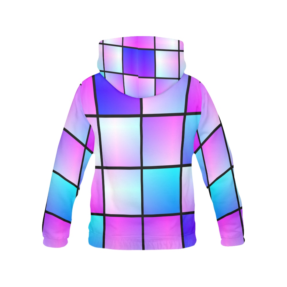 Gradient squares pattern All Over Print Hoodie for Women (USA Size) (Model H13)