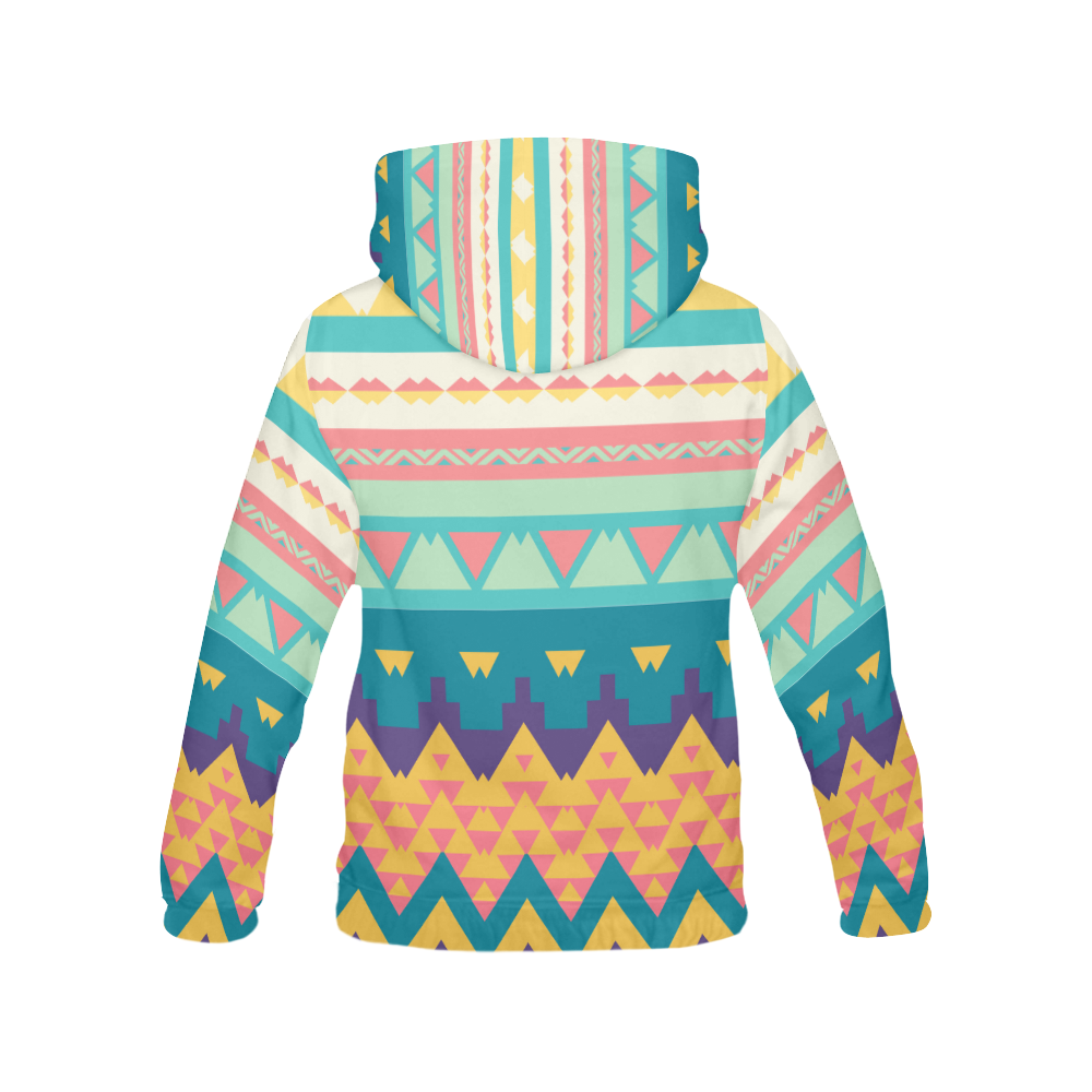 Pastel tribal design All Over Print Hoodie for Women (USA Size) (Model H13)