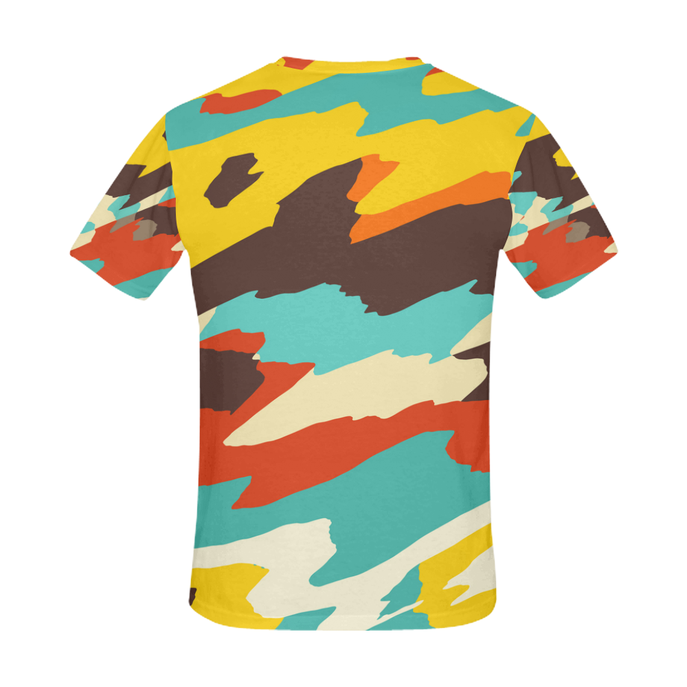 Wavy retro  texture All Over Print T-Shirt for Men (USA Size) (Model T40)