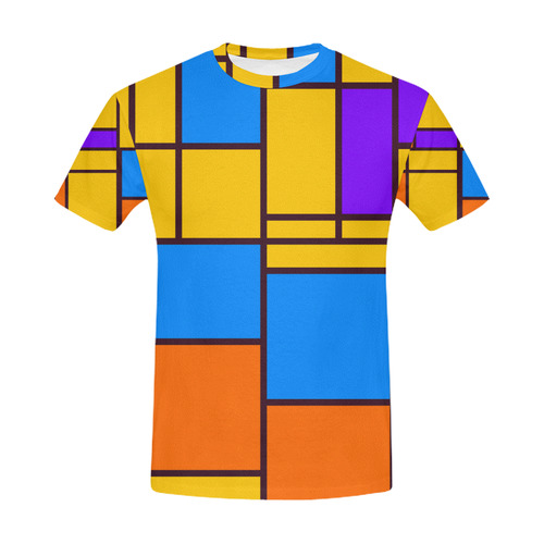 Shapes in retro colors All Over Print T-Shirt for Men (USA Size) (Model T40)