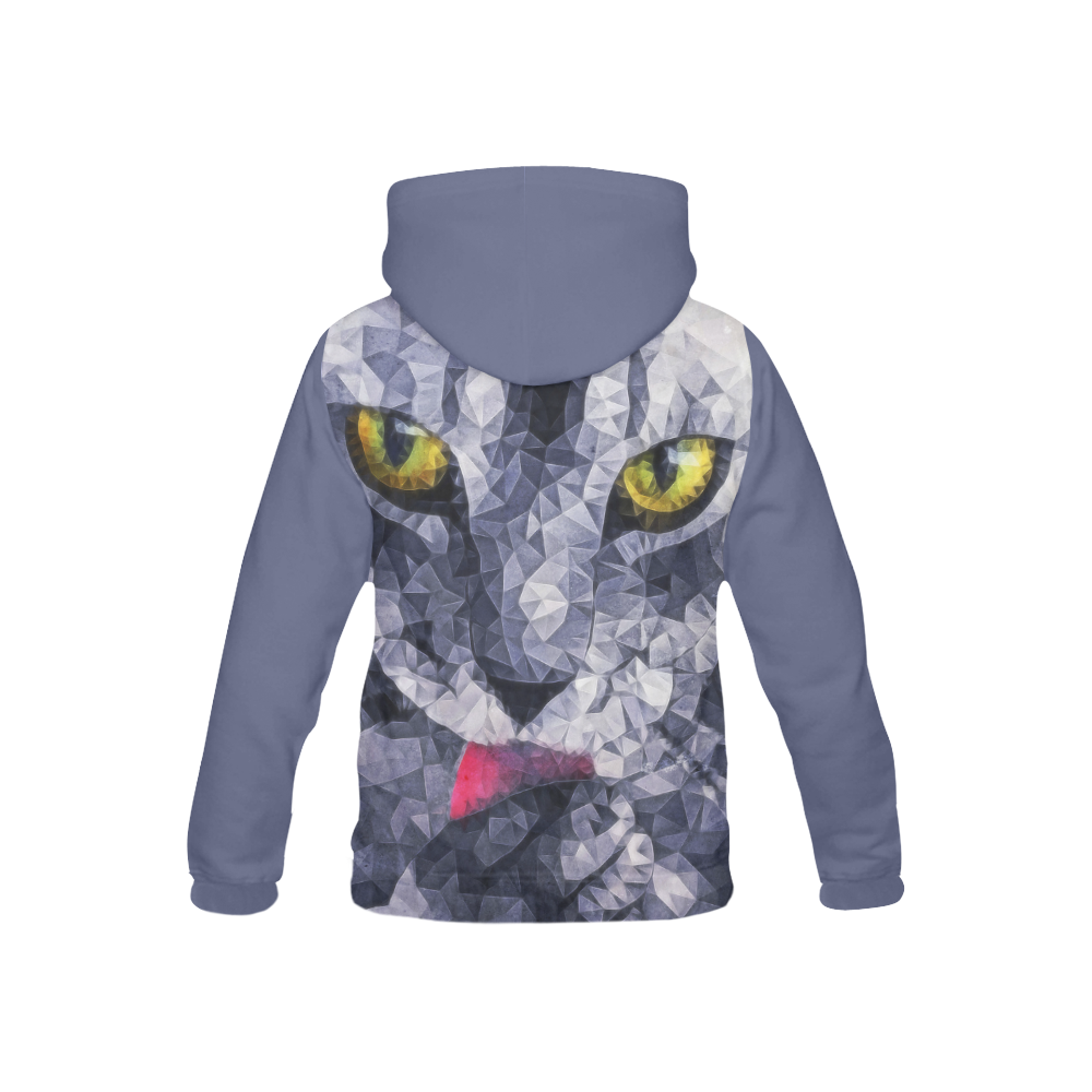 cat tongue All Over Print Hoodie for Kid (USA Size) (Model H13)