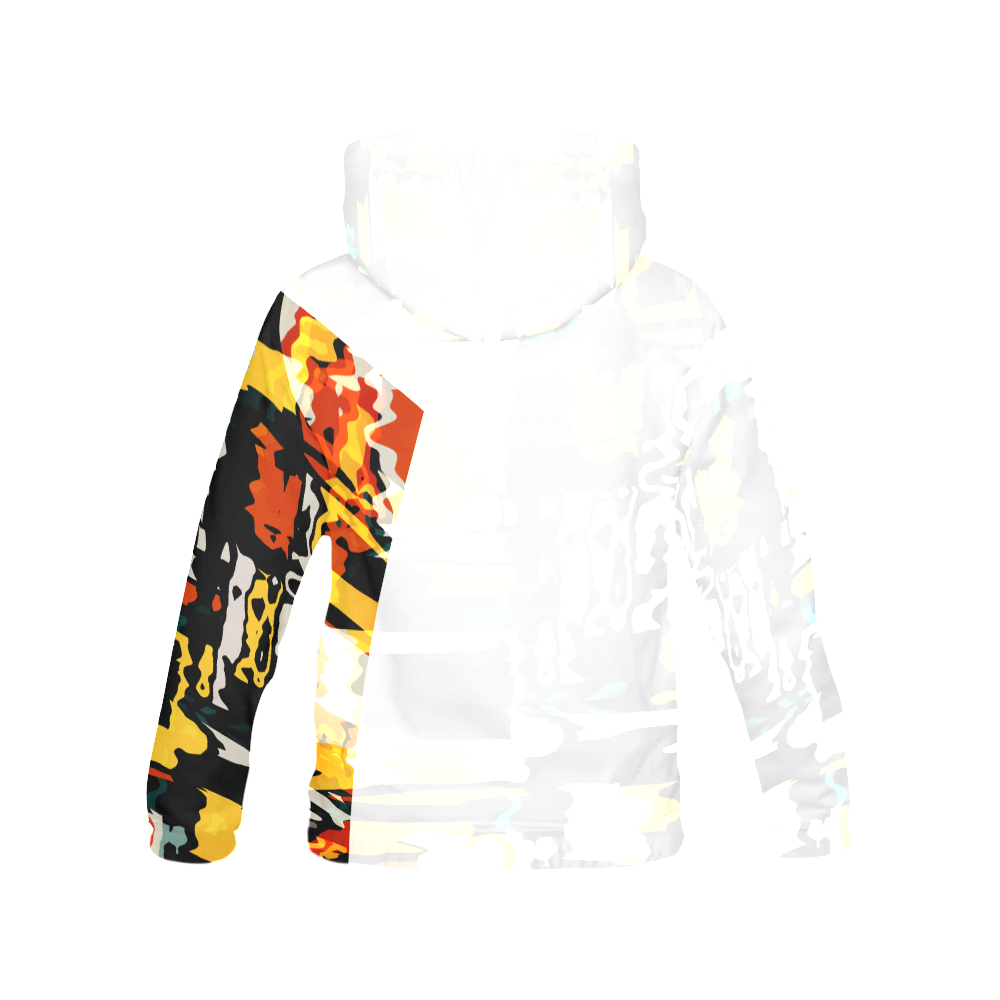 Distorted shapes in retro colors All Over Print Hoodie for Women (USA Size) (Model H13)
