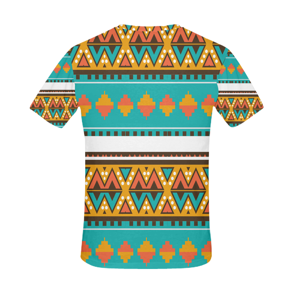 Tribal design in retro colors All Over Print T-Shirt for Men (USA Size) (Model T40)