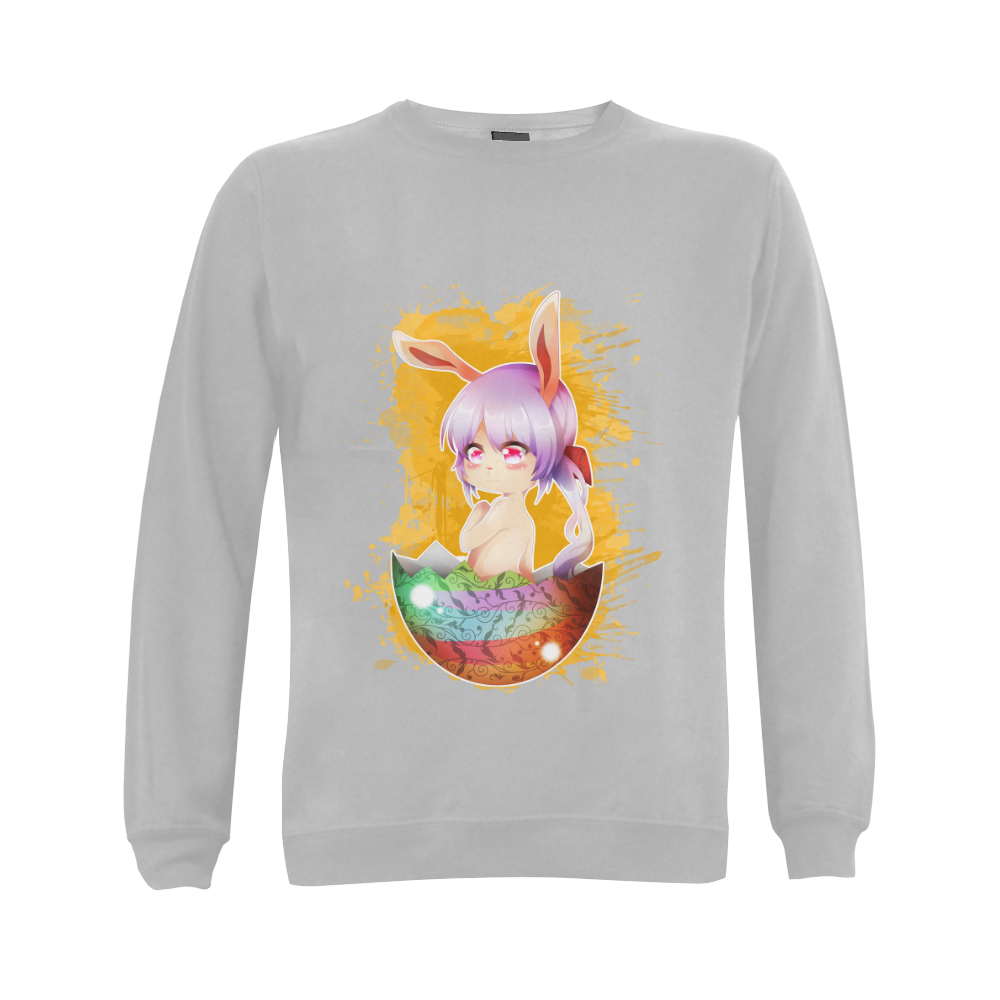 Easter Bunny Girl Gildan Crewneck Sweatshirt(NEW) (Model H01)