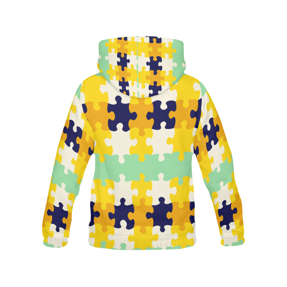 Puzzle pieces All Over Print Hoodie for Women (USA Size) (Model H13)