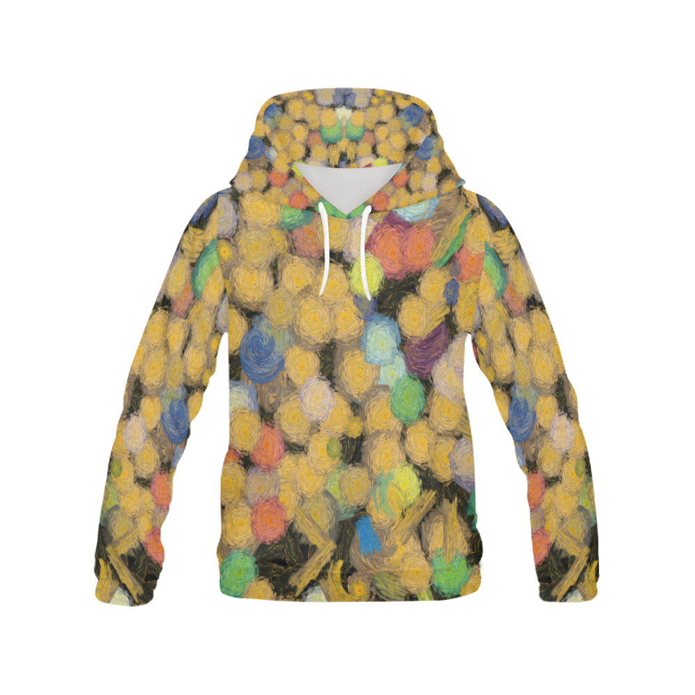 Paint brushes All Over Print Hoodie for Women (USA Size) (Model H13)