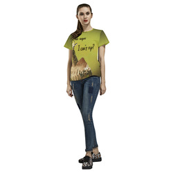 The flying giraffe All Over Print T-Shirt for Women (USA Size) (Model T40)