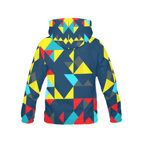 Shapes on a blue background All Over Print Hoodie for Men (USA Size) (Model H13)