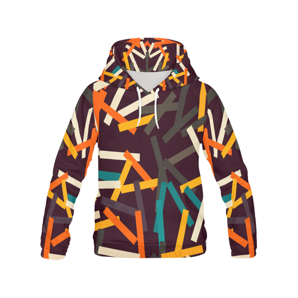 Sticks All Over Print Hoodie for Women (USA Size) (Model H13)