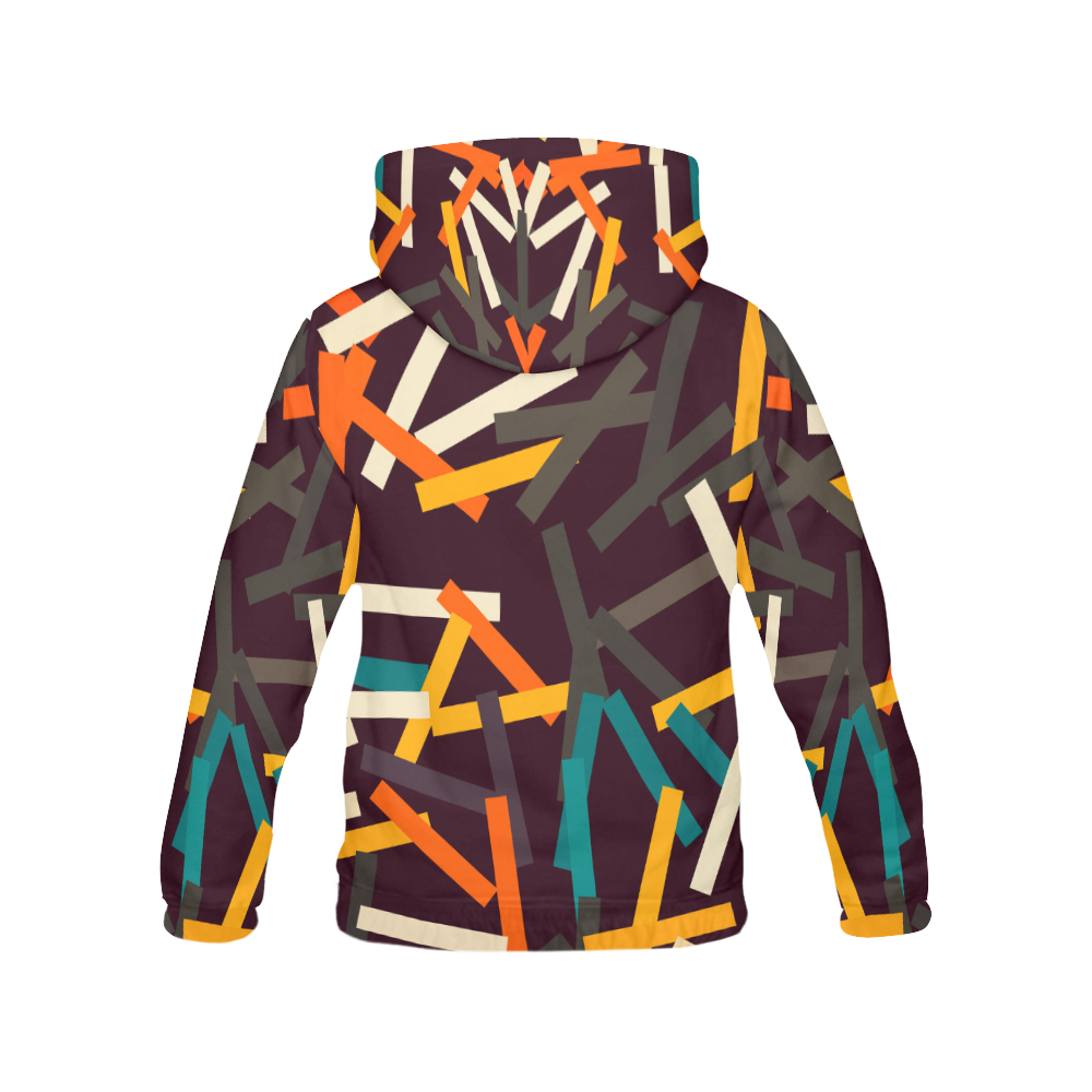 Sticks All Over Print Hoodie for Women (USA Size) (Model H13)