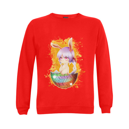 Easter Bunny Girl Gildan Crewneck Sweatshirt(NEW) (Model H01)