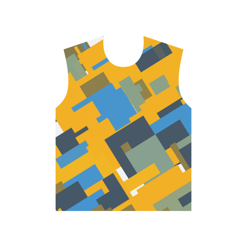 Blue yellow shapes All Over Print T-Shirt for Men (USA Size) (Model T40)