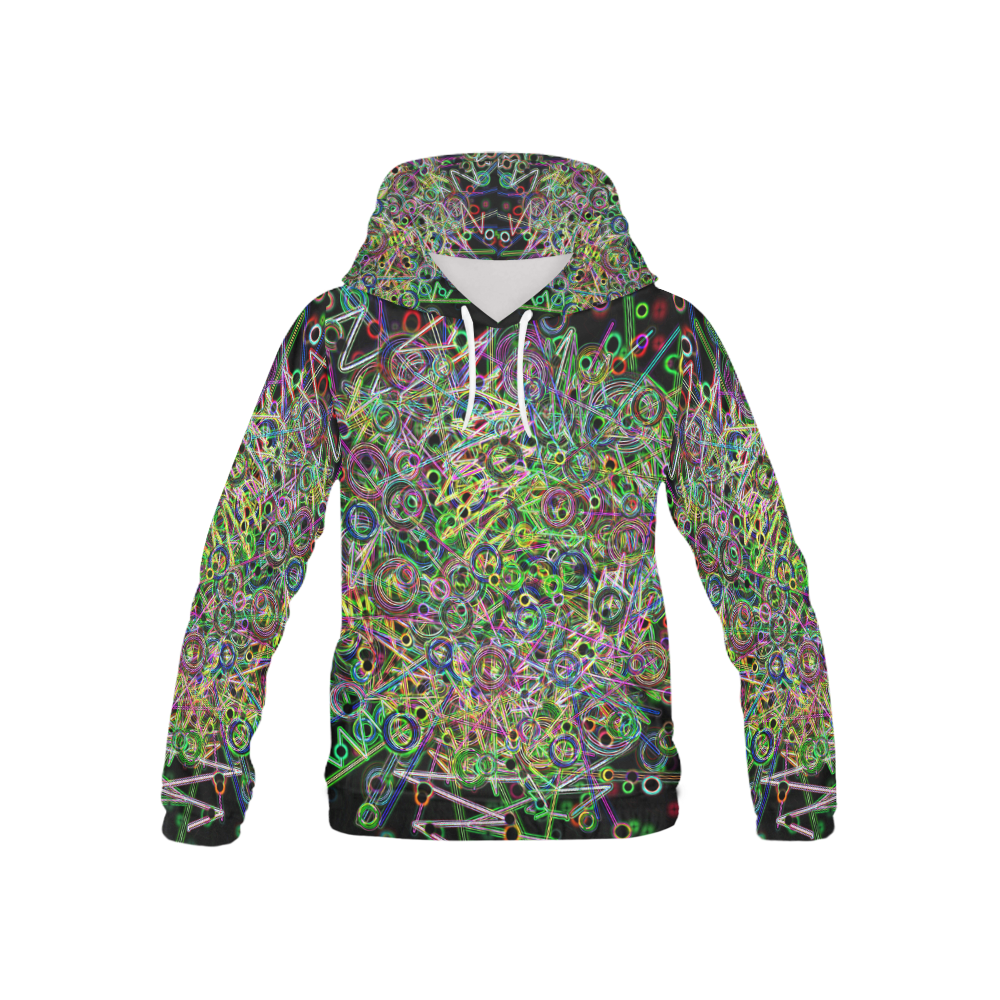 Disco Lights All Over Print Hoodie for Kid (USA Size) (Model H13)