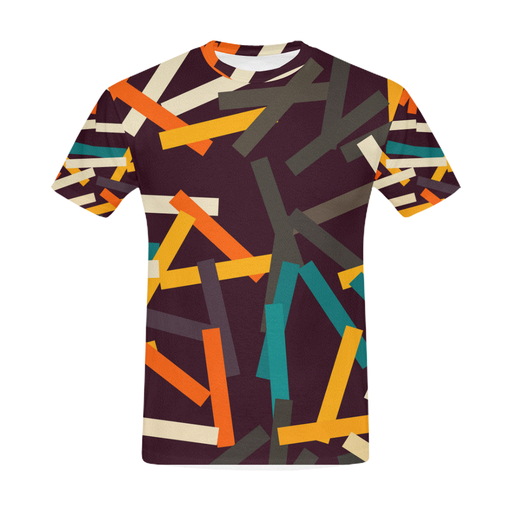 Sticks All Over Print T-Shirt for Men (USA Size) (Model T40)