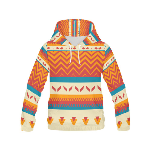 Tribal shapes All Over Print Hoodie for Women (USA Size) (Model H13)